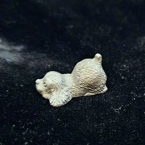 Vintage Pewter Spoontiques Minature Cocker Spaniel Puppy Dog Figurene # P97